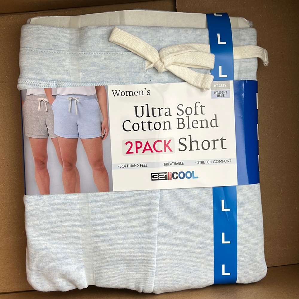32 Degrees Cool Women's Pull on Shorts 2 Pack